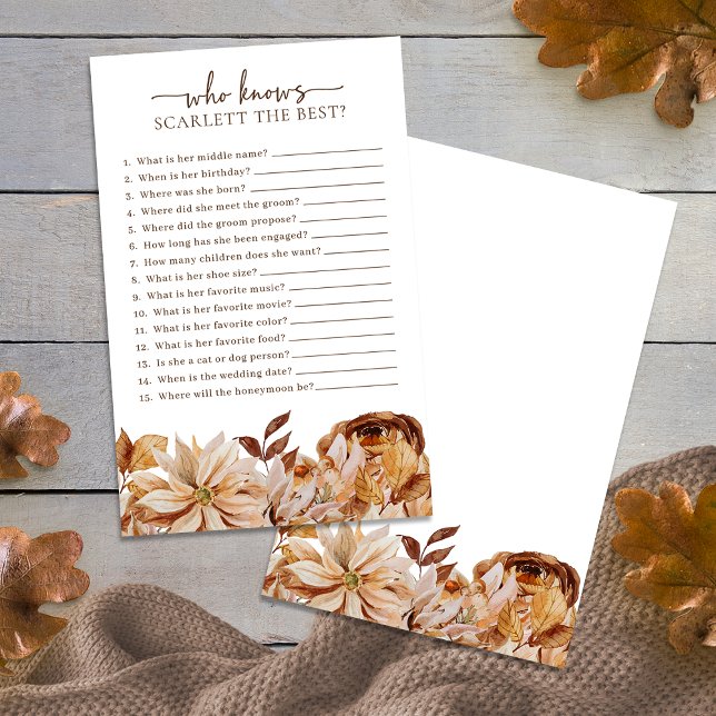 Bridal Who Knows The Bride Best Game (Bridal Who Knows The Bride Best Game
)