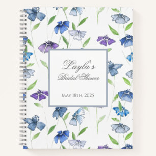 Bridal Wildflowers Blue Lavender Notebook