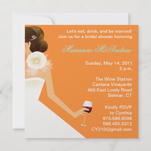 Bridal wine invitation