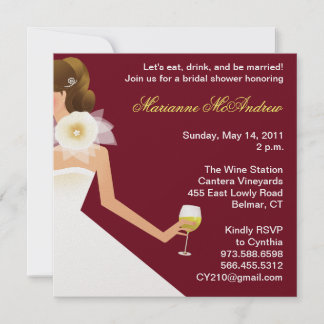 Bridal wine invitation