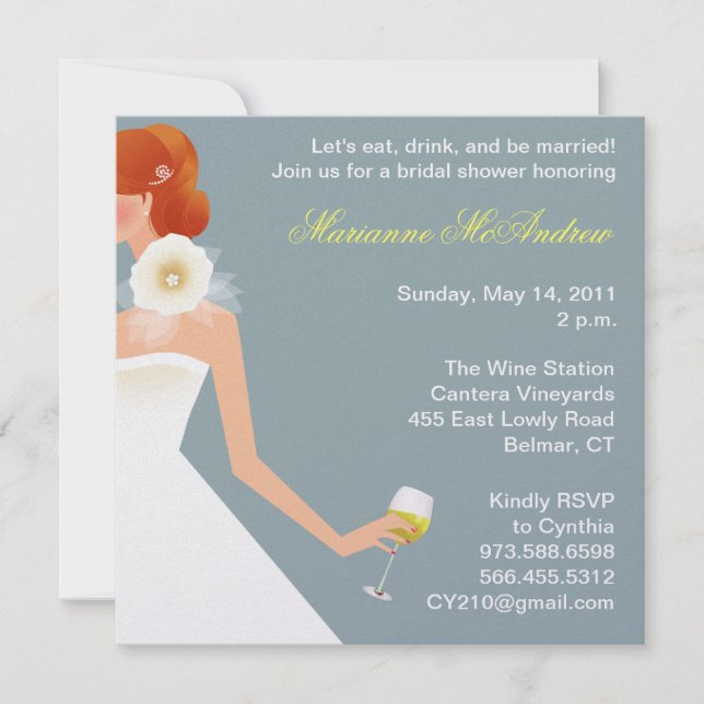 Bridal Wine Invitation (Front)