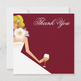 Bridal wine THANK YOU Card