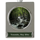 Bridalveil Creek in Yosemite National Park Silver Plated Banner Ornament