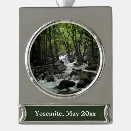 Bridalveil Creek in Yosemite National Park Silver Plated Banner Ornament