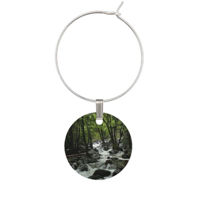 Bridalveil Creek in Yosemite National Park Wine Charm (Front)