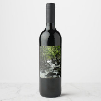 Bridalveil Creek in Yosemite National Park Wine Label