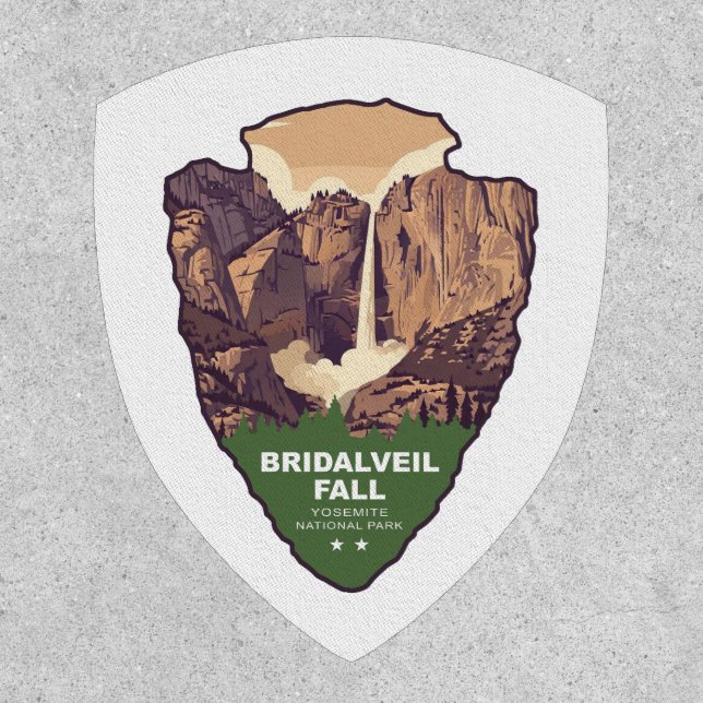 Bridalveil Fall Yosemite National Park Arrowhead Patch (Front)