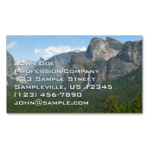 Bridalveil Falls and Half Dome at Yosemite Business Card Magnet