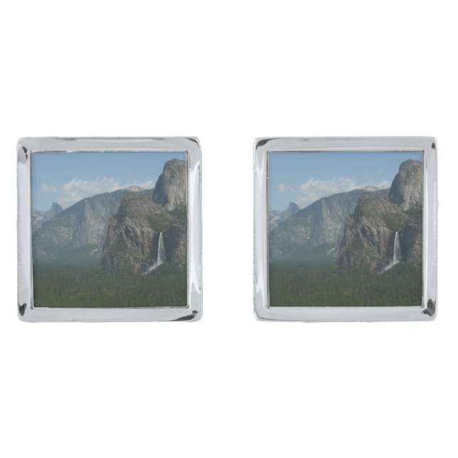 Bridalveil Falls and Half Dome at Yosemite Cufflinks (Front)