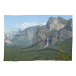 Bridalveil Falls and Half Dome at Yosemite Kitchen Towel