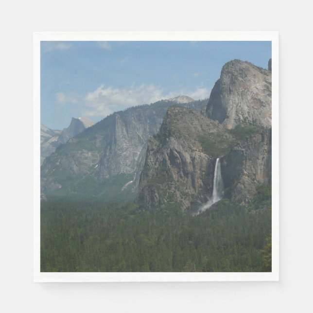 Bridalveil Falls and Half Dome at Yosemite Paper Napkins (Front)