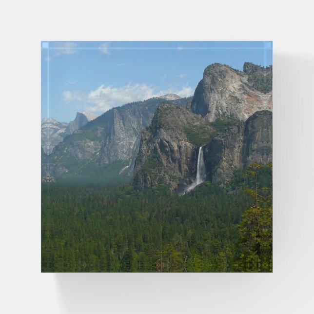 Bridalveil Falls and Half Dome at Yosemite Paperweight (Front)