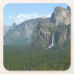 Bridalveil Falls and Half Dome at Yosemite Square Paper Coaster