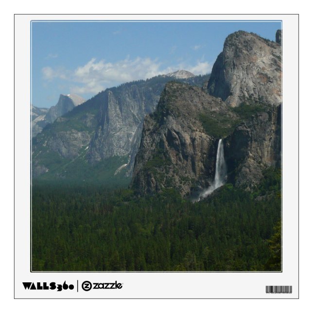 Bridalveil Falls and Half Dome at Yosemite Wall Sticker (Front)