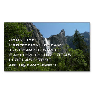 Bridalveil Falls at Yosemite National Park Business Card Magnet