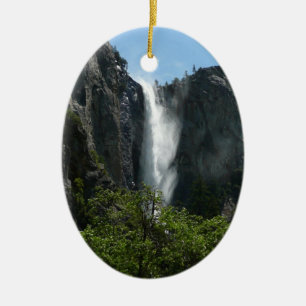 Bridalveil Falls at Yosemite National Park Ceramic Ornament