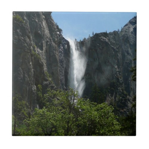 Bridalveil Falls at Yosemite National Park Ceramic Tile