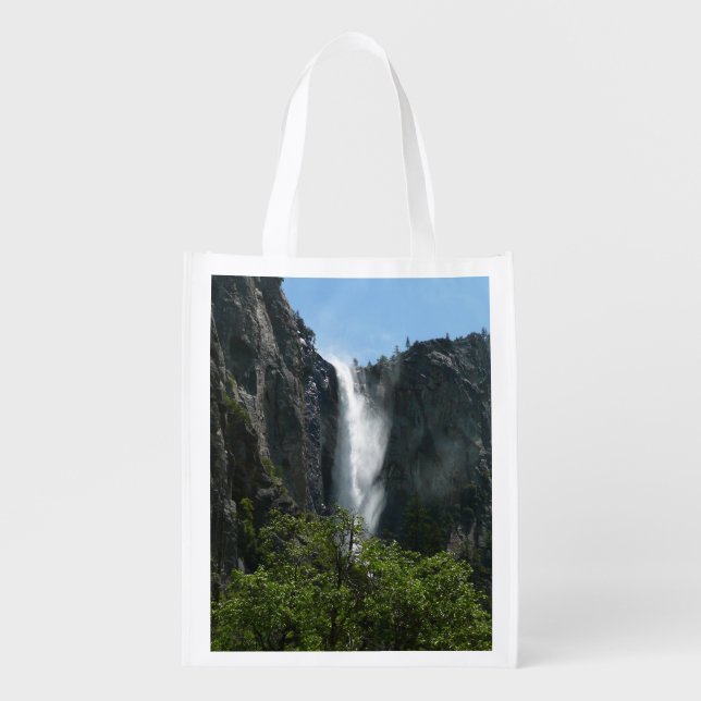 Bridalveil Falls at Yosemite National Park Grocery Bag (Front)