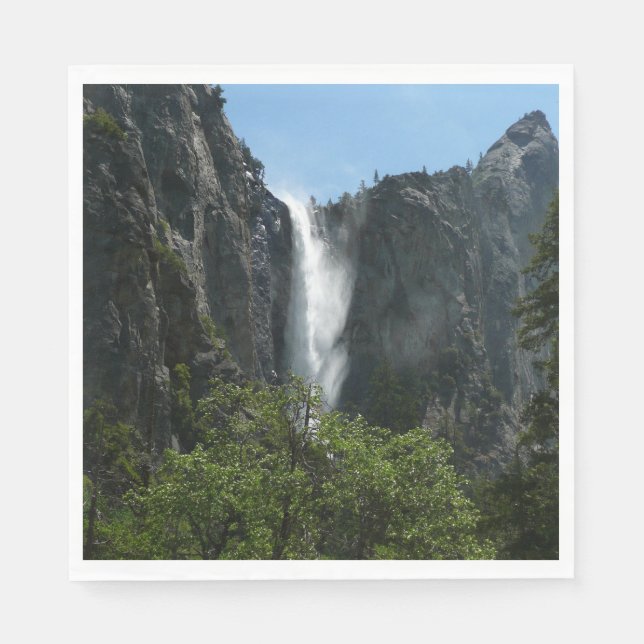 Bridalveil Falls at Yosemite National Park Paper Napkins (Front)