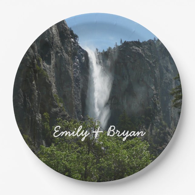 Bridalveil Falls at Yosemite National Park Paper Plates (Front)