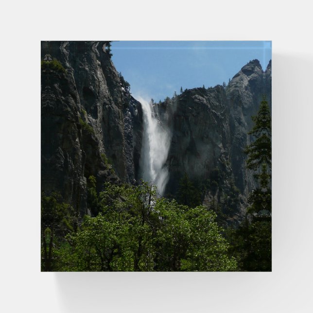 Bridalveil Falls at Yosemite National Park Paperweight (Front)