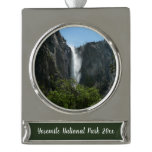 Bridalveil Falls at Yosemite National Park Silver Plated Banner Ornament