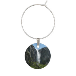 Bridalveil Falls at Yosemite National Park Wine Glass Charm
