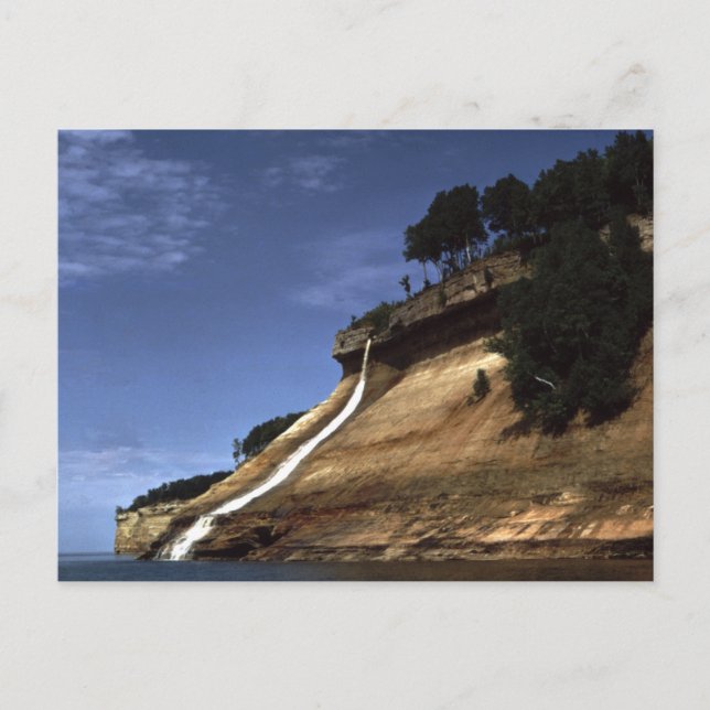 Bridalveil Falls, Pictured Rocks Ntl. Lakeshore MI Postcard (Front)