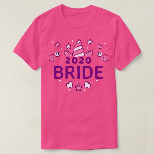 Bride 2020 unicorn wedding 2 T-Shirt (Design Front)