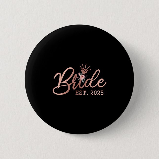Bride 2025 Bachelorette Party Wedding Married Brid Button (Front)