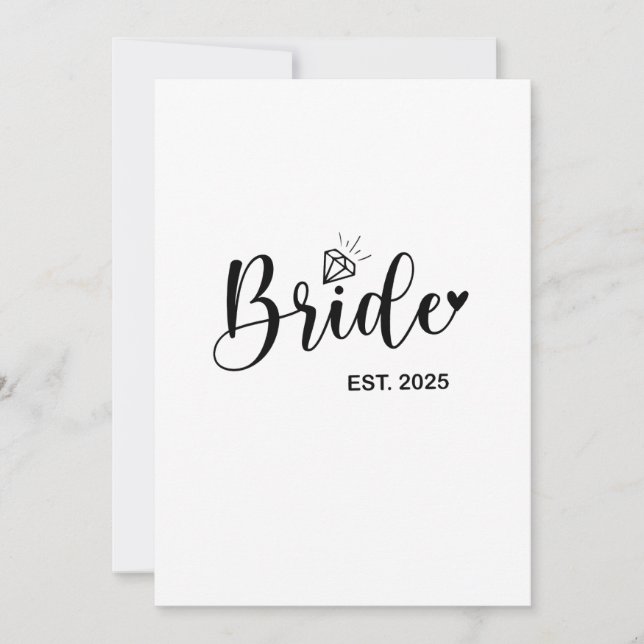 Bride 2025 Spring Wedding Announcement Marriage  (Front)