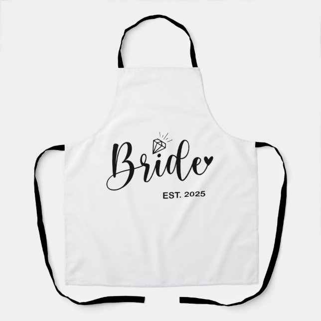 Bride 2025 Spring Wedding Announcement Marriage  Apron (Front)