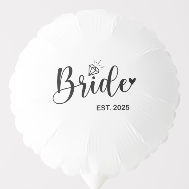 Bride 2025 Spring Wedding Announcement Marriage  Balloon (Front)