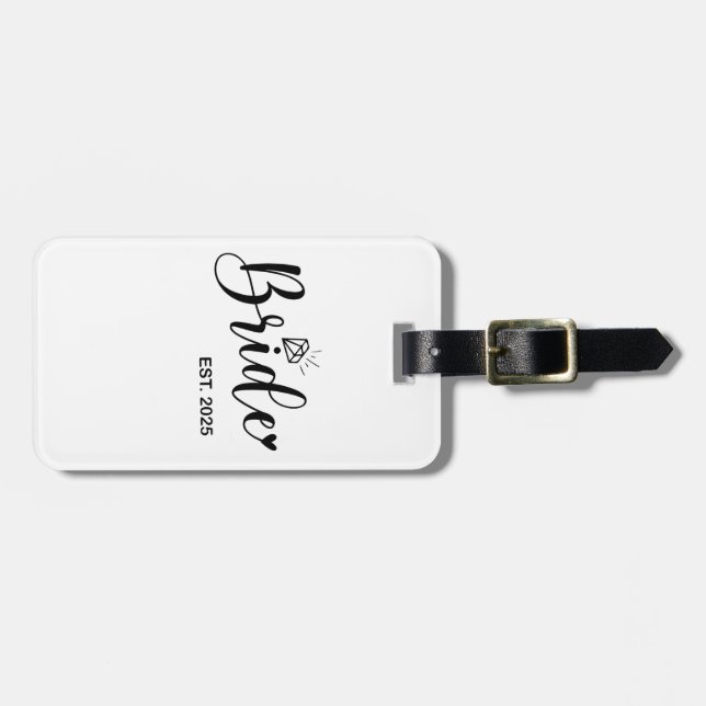Bride 2025 Spring Wedding Announcement Marriage  Luggage Tag (Front Horizontal)