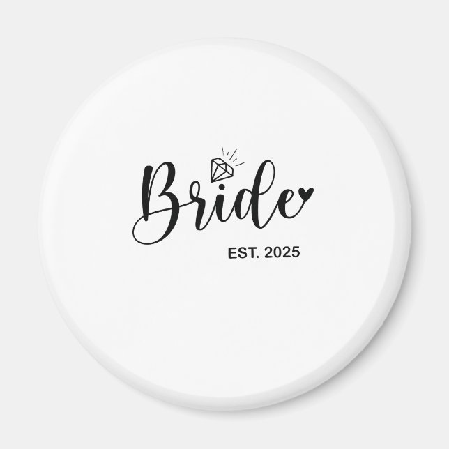 Bride 2025 Spring Wedding Announcement Marriage  Magnet (Front)