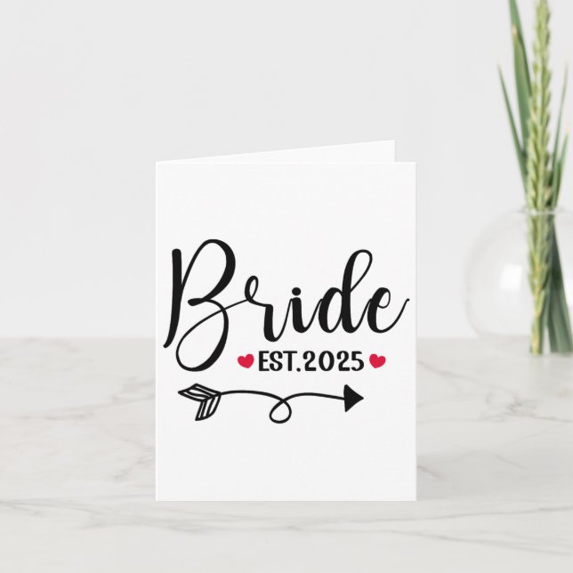Bride 2025 Wedding Matching Mrs Est 2025 Married  Card (Front)