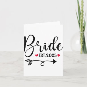 Bride 2025 Wedding Matching Mrs Est 2025 Married Card
