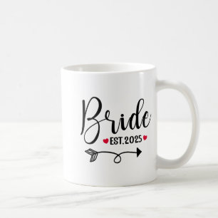 Bride 2025 Wedding Matching Mrs Est 2025 Married Coffee Mug