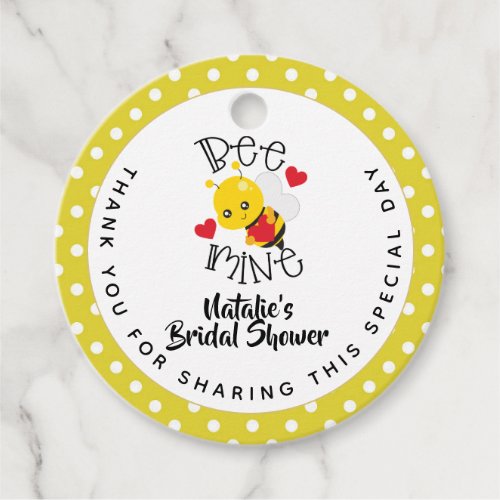 Bride 2 BEE Cute Yellow Wedding or Bridal Shower Favor Tags