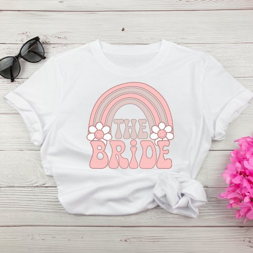 Bride 70s Retro Bachelorette Party T_Shirt