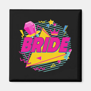 Bride 90s Bach Crew Squad Retro Bachelorette Match Magnet