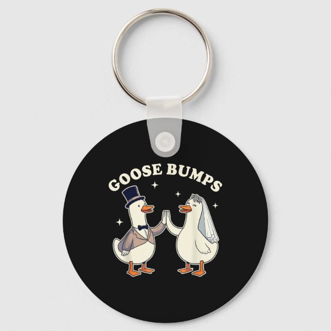 Bride &amp; Groom Bride To Be Silly Goose Wedding  Keychain (Front)