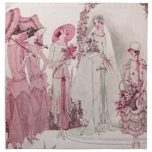 Bride and attendents napkin