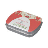 Bride and Bridesmaid Bridal Party Favors (coral) Jelly Belly Tin (Side)