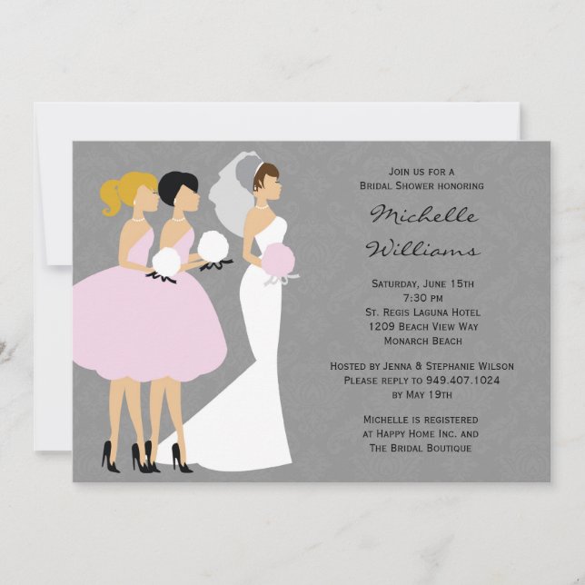 Bride and Bridesmaids Shower Invitation (Front)