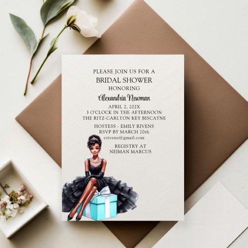 Bride and Co Bridal Shower African American Invitation