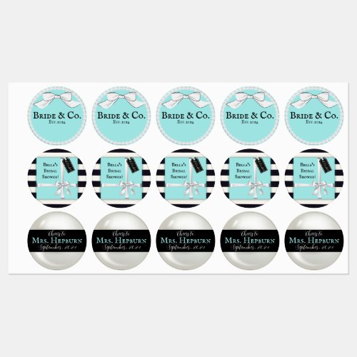 Bride and Co Stickerslabels for Bridal Shower Labels