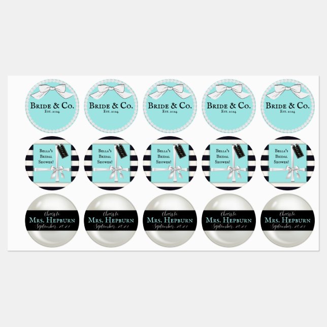 Bride and Co Stickers/labels for Bridal Shower! Labels (Sheet)