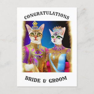 BRIDE AND GROOM ANNOUNCEMENT POSTCARD