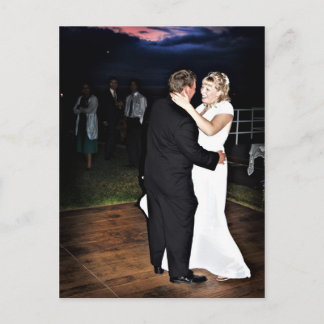 Bride and Groom at Sunset Postcard